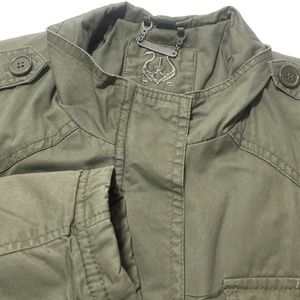 Odyn Large Coat Olive‎ Embellished NEW W/ Tags Pockets